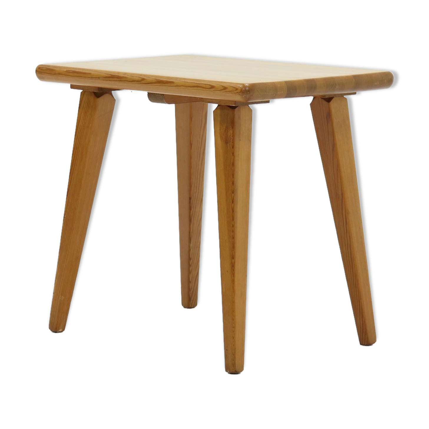 Carl Malmsten solid pine stool by Svensk Sweden 1940s