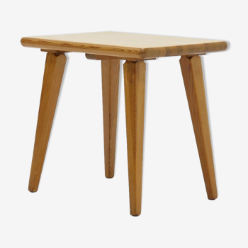 Carl Malmsten solid pine stool by Svensk Sweden 1940s