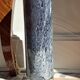 Large blown glass roller vase with speckled gray/purple camaieu decor