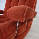 1970s, Swedish swivel armchair by Ulferts Sweden, furniture velour.
