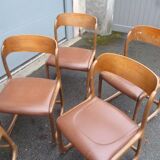 Suite of 6 Baumann sled chairs