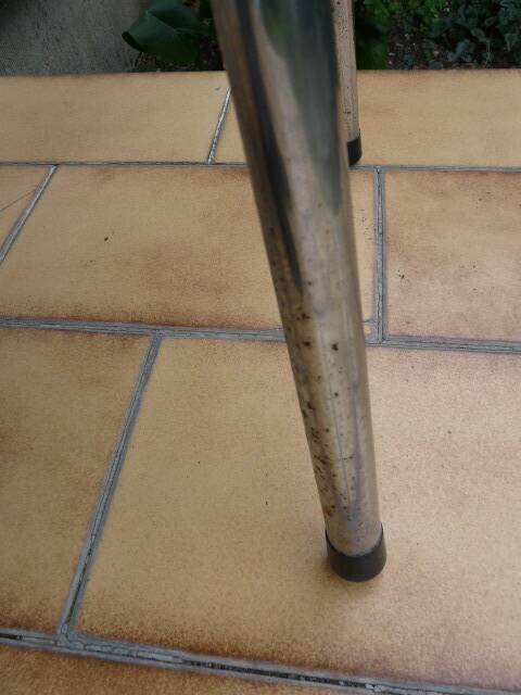 3 canary yellow formica chairs