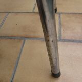 3 canary yellow formica chairs