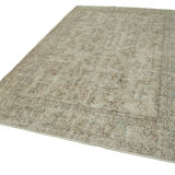 Handwoven antique anatolian beige carpet 200 cm x 316 cm - 36636