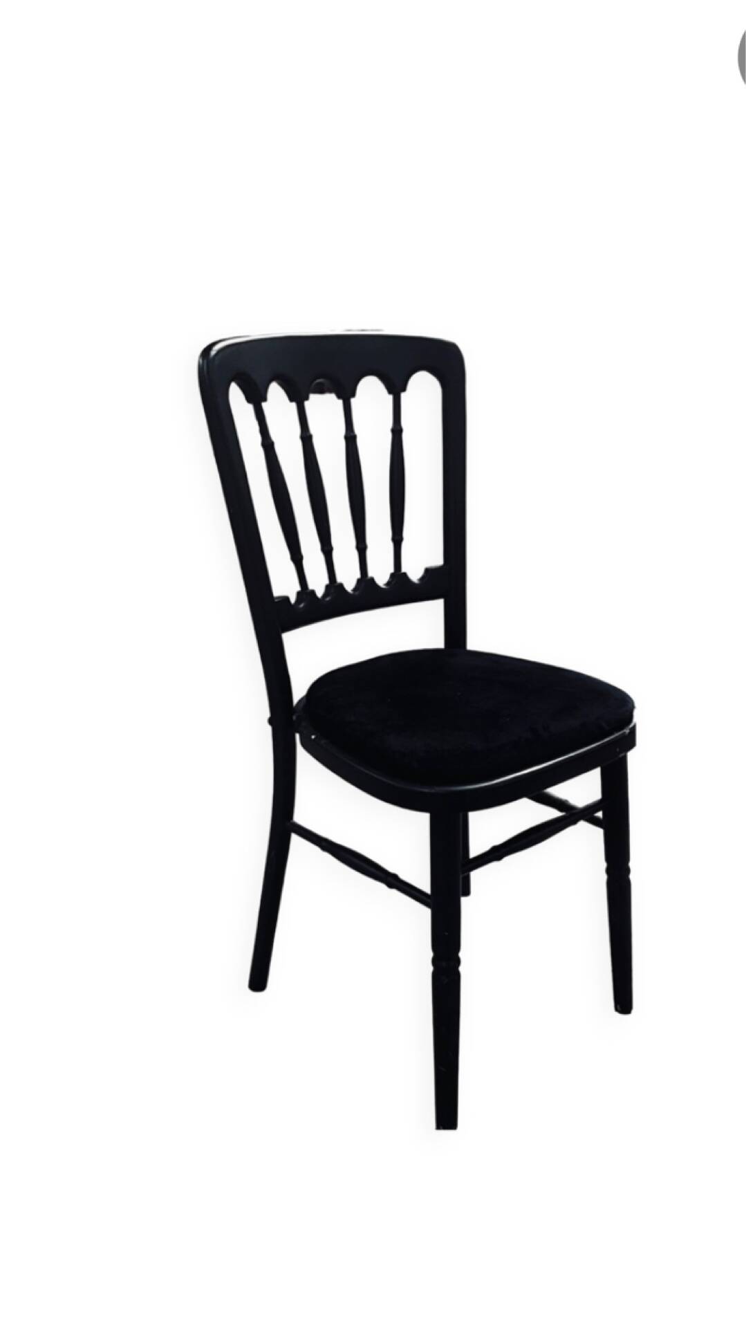 Chaises Napoléon en bois massif et velours
