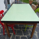 Solid oak and formica extension table