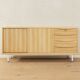 Wonderful partly solid sideboard in Scandinavian style from the 1950s