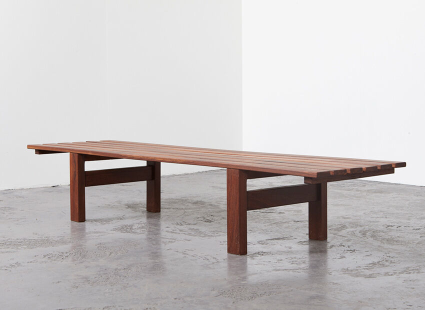 Mahogany slat bench 1960