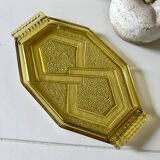 Plat en verre moulé art déco