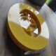 Vintage Ikea yellow plastic oval photo frame