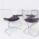 Rima set of 4 Radiofreccia chrome chairs by Gastone Rinaldi