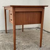 Desk Arne Vodder Teck Danish design 50's box with sliding drawers
