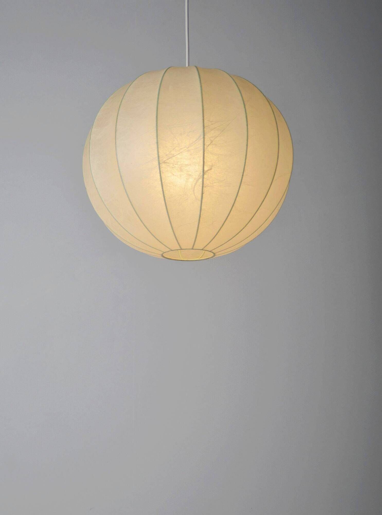 Vintage cocoon hanging lamp by Goldkant Leuchten, 1960s