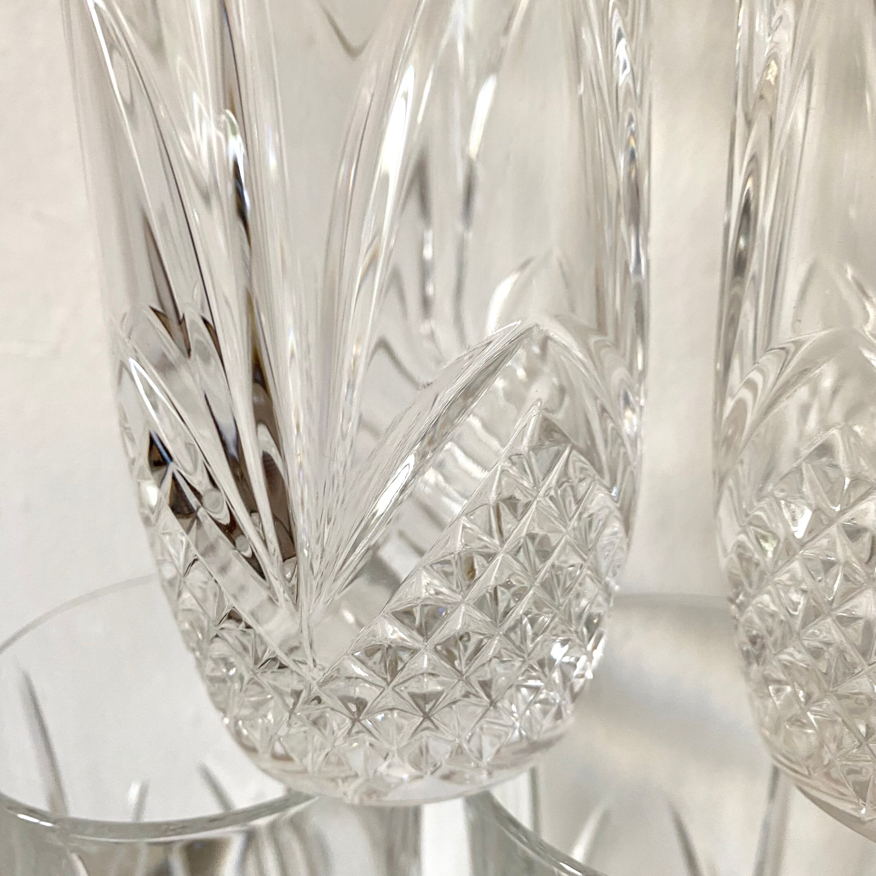 Crystal whisky glasses 80s