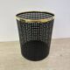 Mid century design perforated metal basket / bin , 1970s