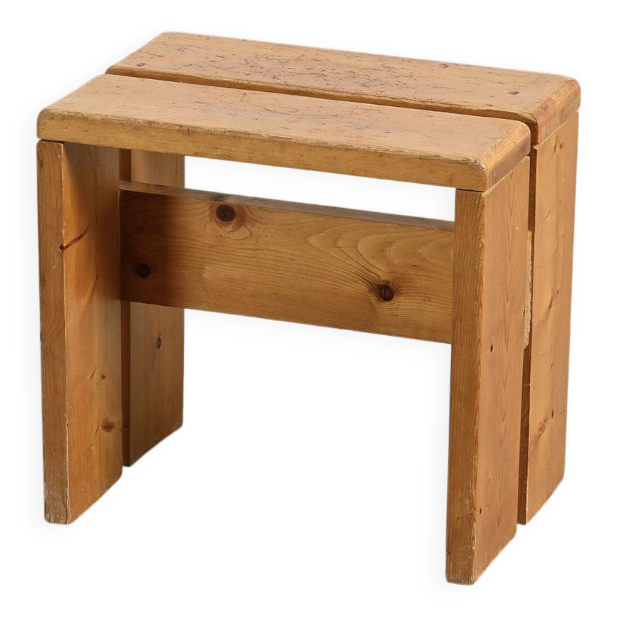 Tabouret en pin massif, Les Arcs