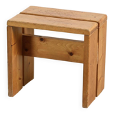Tabouret en pin massif, Les Arcs