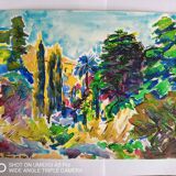 Pierre Lacroux (1909-1993) Gouache on paper 24 x 32 cm - Cap-Ferrat 323