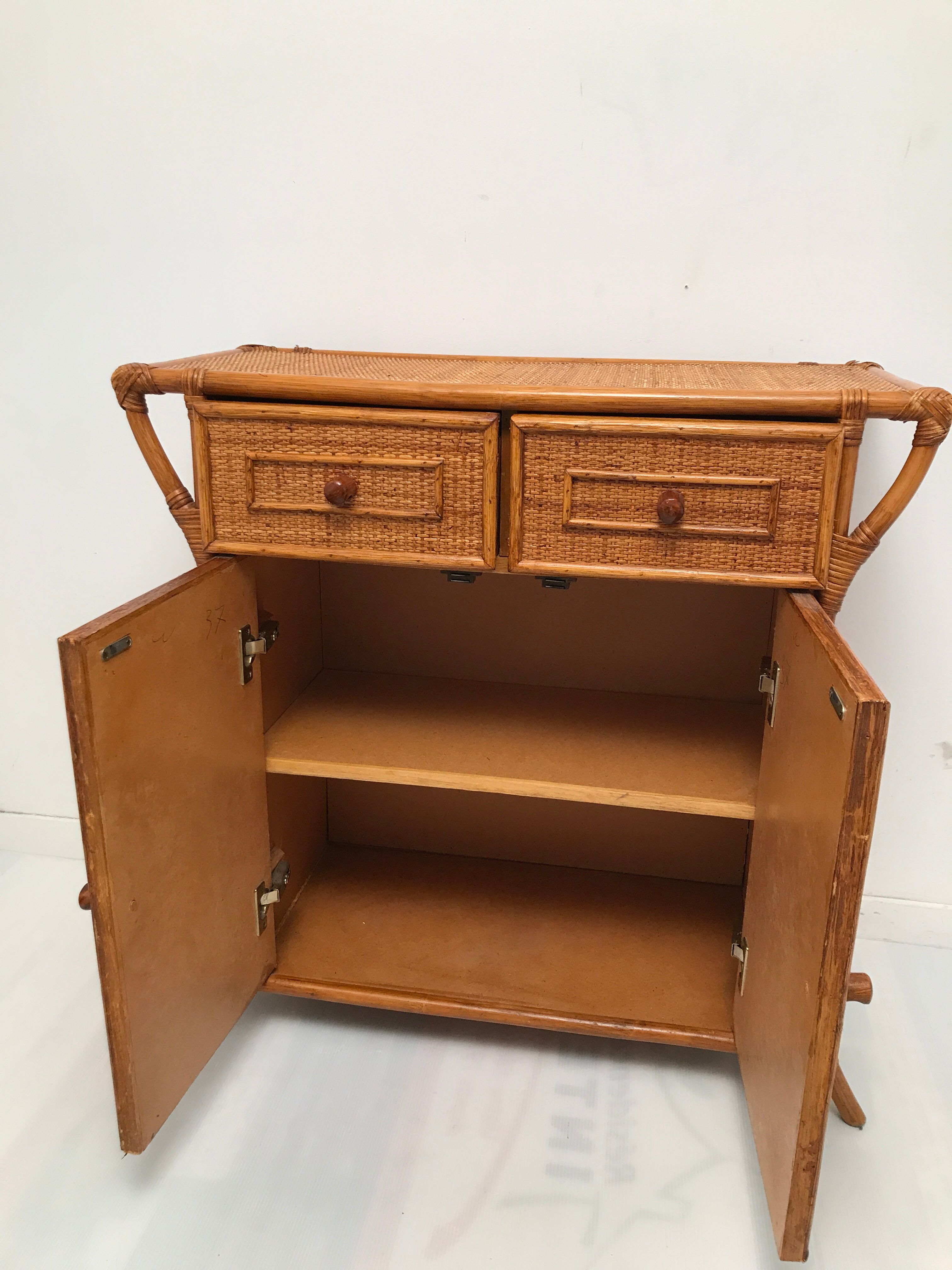 Rattan dresser 1960s