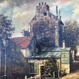 Tableau: Oil on canvas: reproduction of the cabaret le lapin agile.