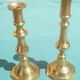 brass candle holders, vintage
