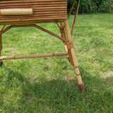 Rattan coffee table with drawer