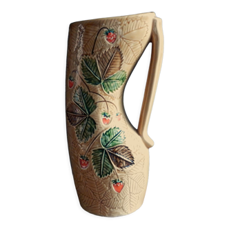 Vase céramique artisanale décor fraises de poet laval drom