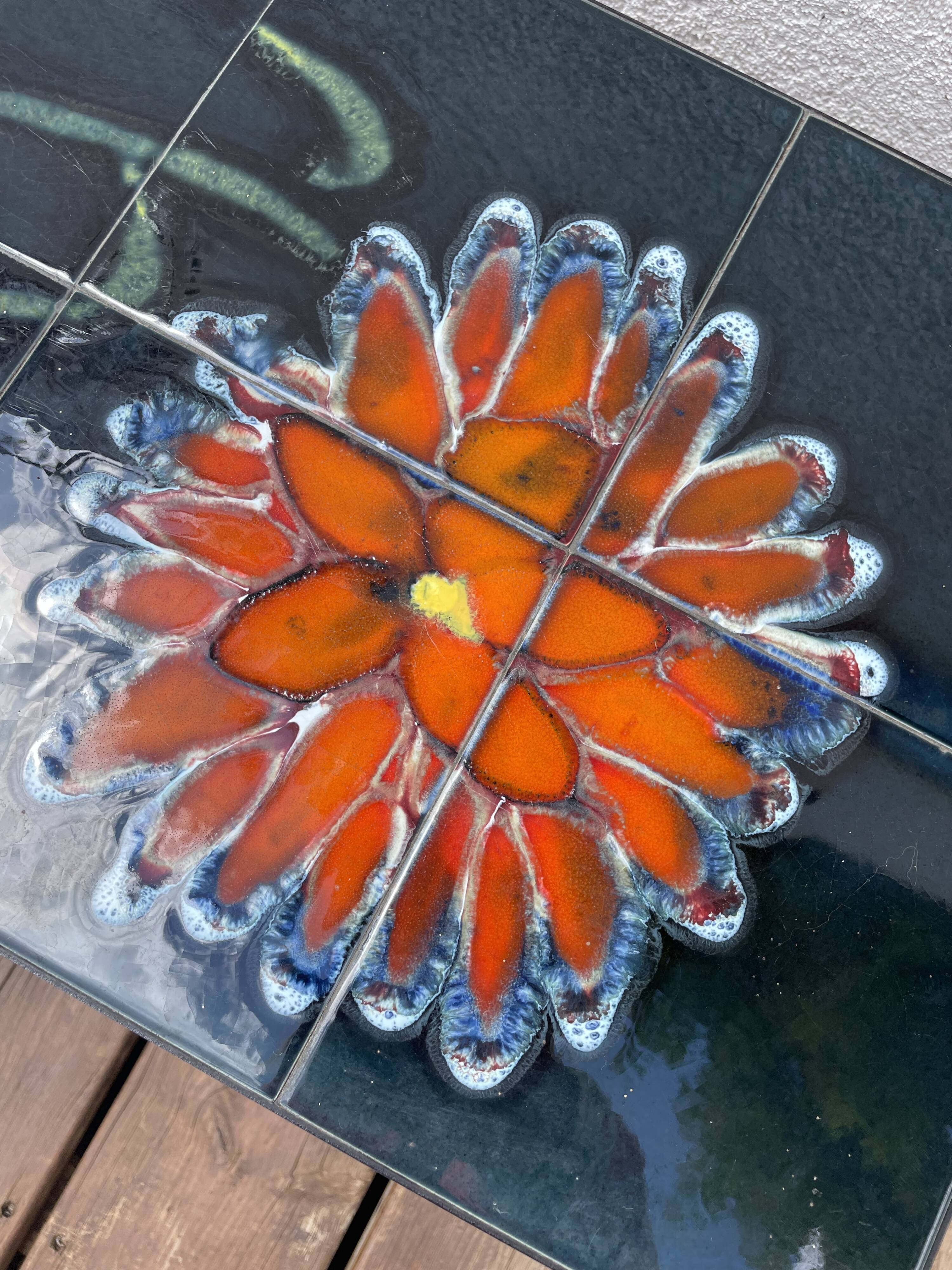 Small ceramic tile table