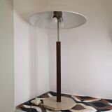 Teak and travertine desk lamp