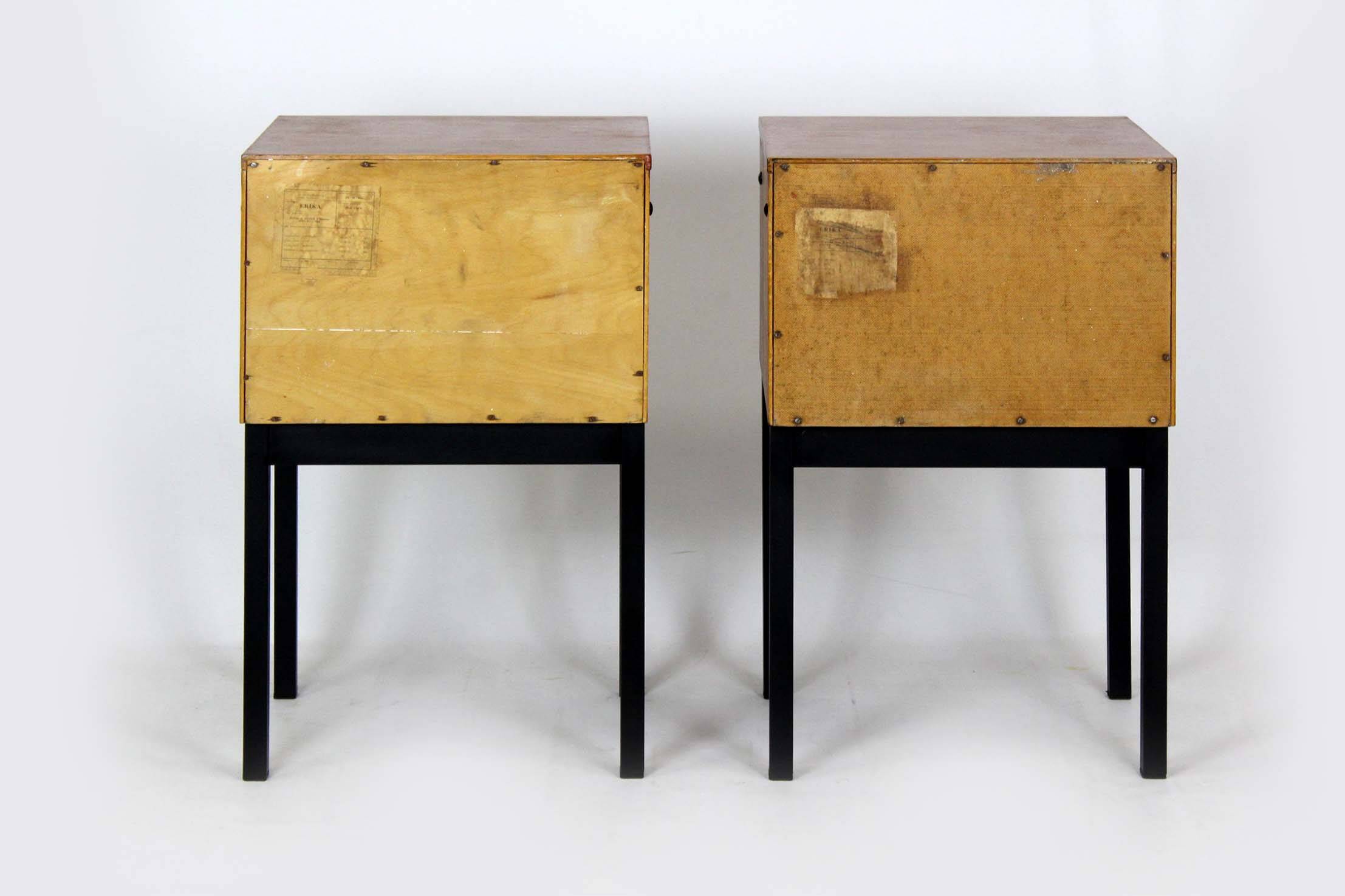 Mid-Century Modern Czechoslovakian Mahogany Nightstands by Up Závody, 1970s