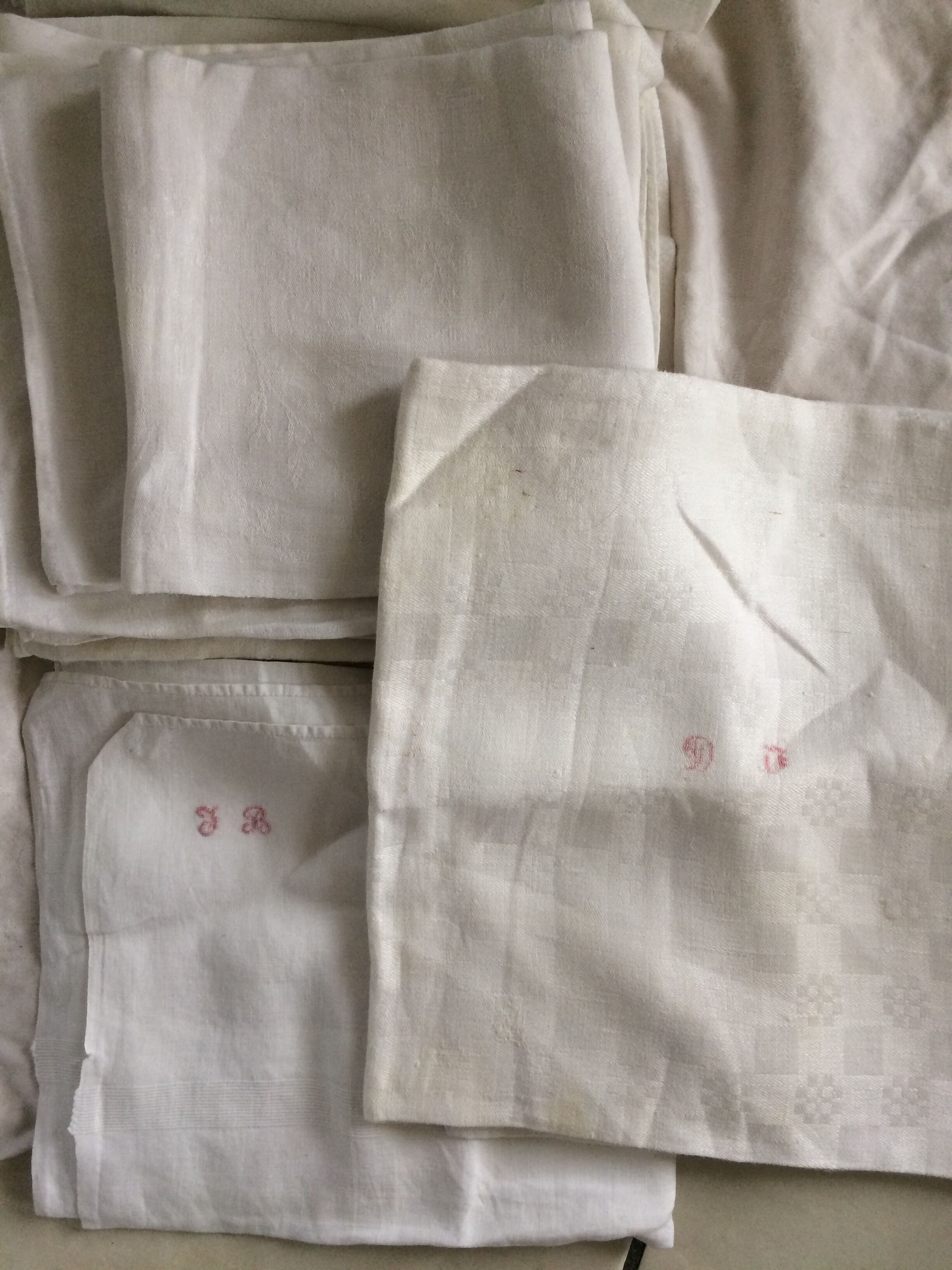 Odd set of 19 napkins