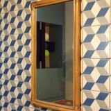 Vintage bamboo and rattan mirror 48X80cm