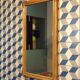 Vintage bamboo and rattan mirror 48X80cm