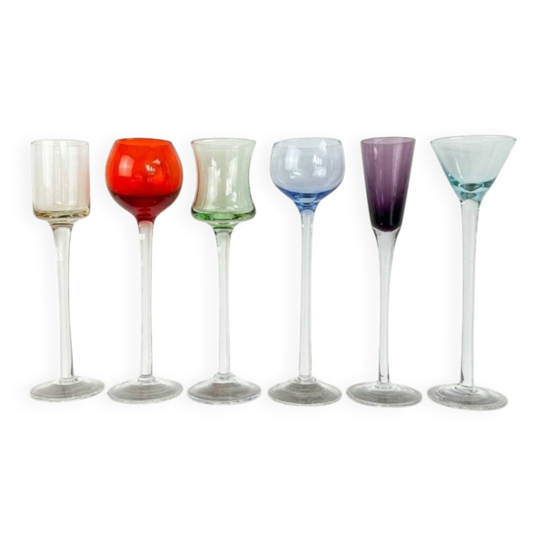 Lot de 6 Verres à Liqueur / Digestif Vintage Design