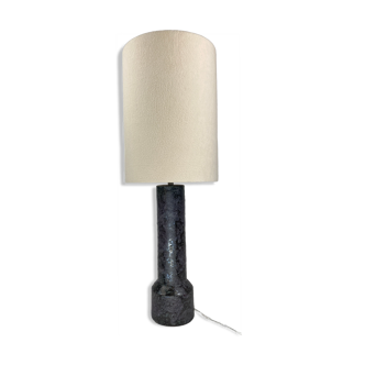 Lampe de table hollandaise en céramique grasse lave par Pieter Groeneveld années 1960