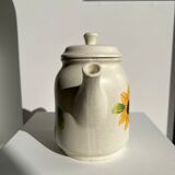 Vintage sunflower teapot Sarreguemines model Farandole H:20cm