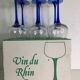 Glasses on foot wine Alsace Luminarc sapphire blue