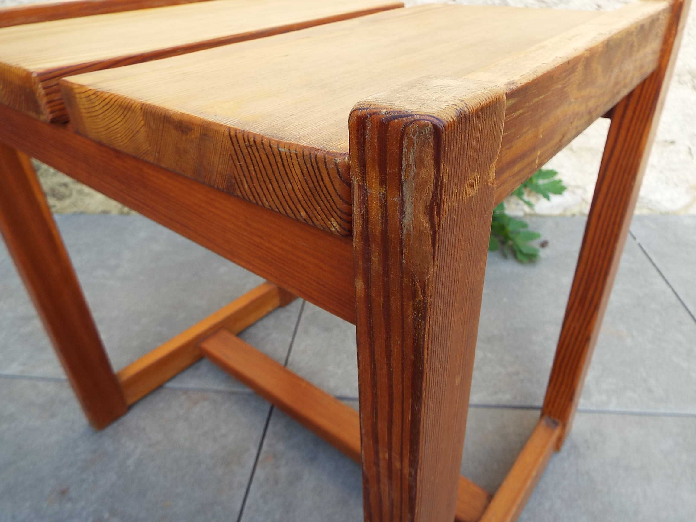 Solid pine stool
