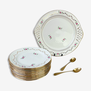 Dessert service in porcelain l'Amandinoise