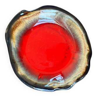 Large vintage enamelled ceramic catchall – Vallauris spirit