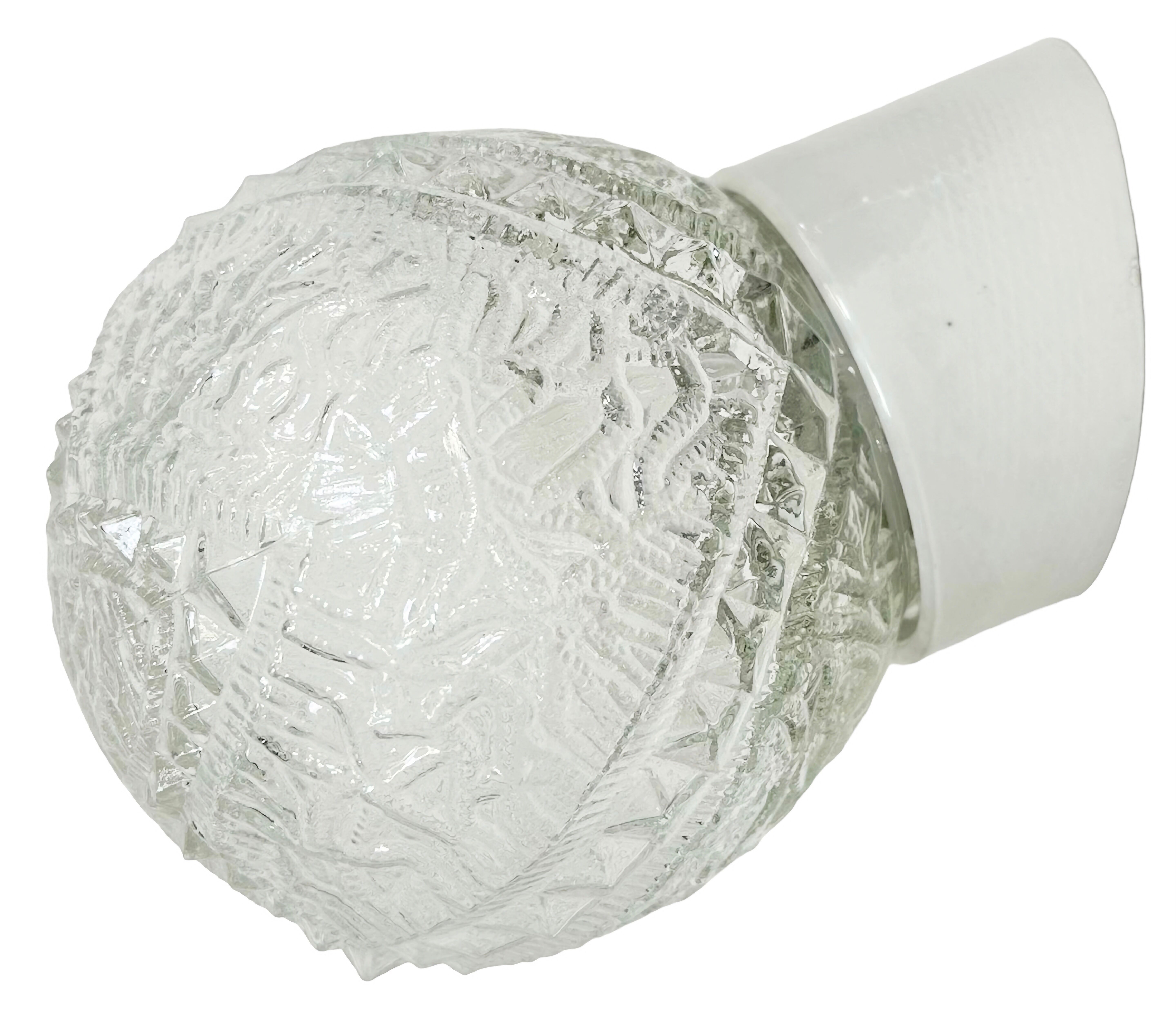 Vintage White Porcelain Wall Light, 1970s