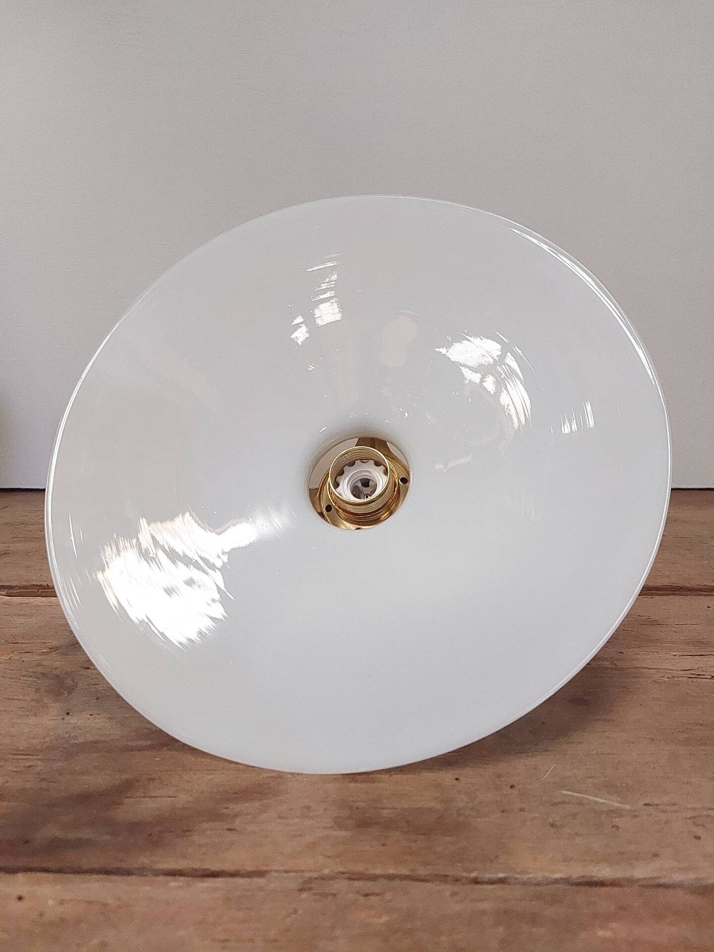 Vintage lampshade in white opaline