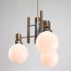 Mid-Century Scandinavian Chrome & Opaline Chandelier, 1960s
