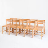 Chaise en hêtre massif conçues par André Sornay - France, années 1960