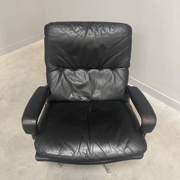 King chair with hocker by Strässle, 1960s