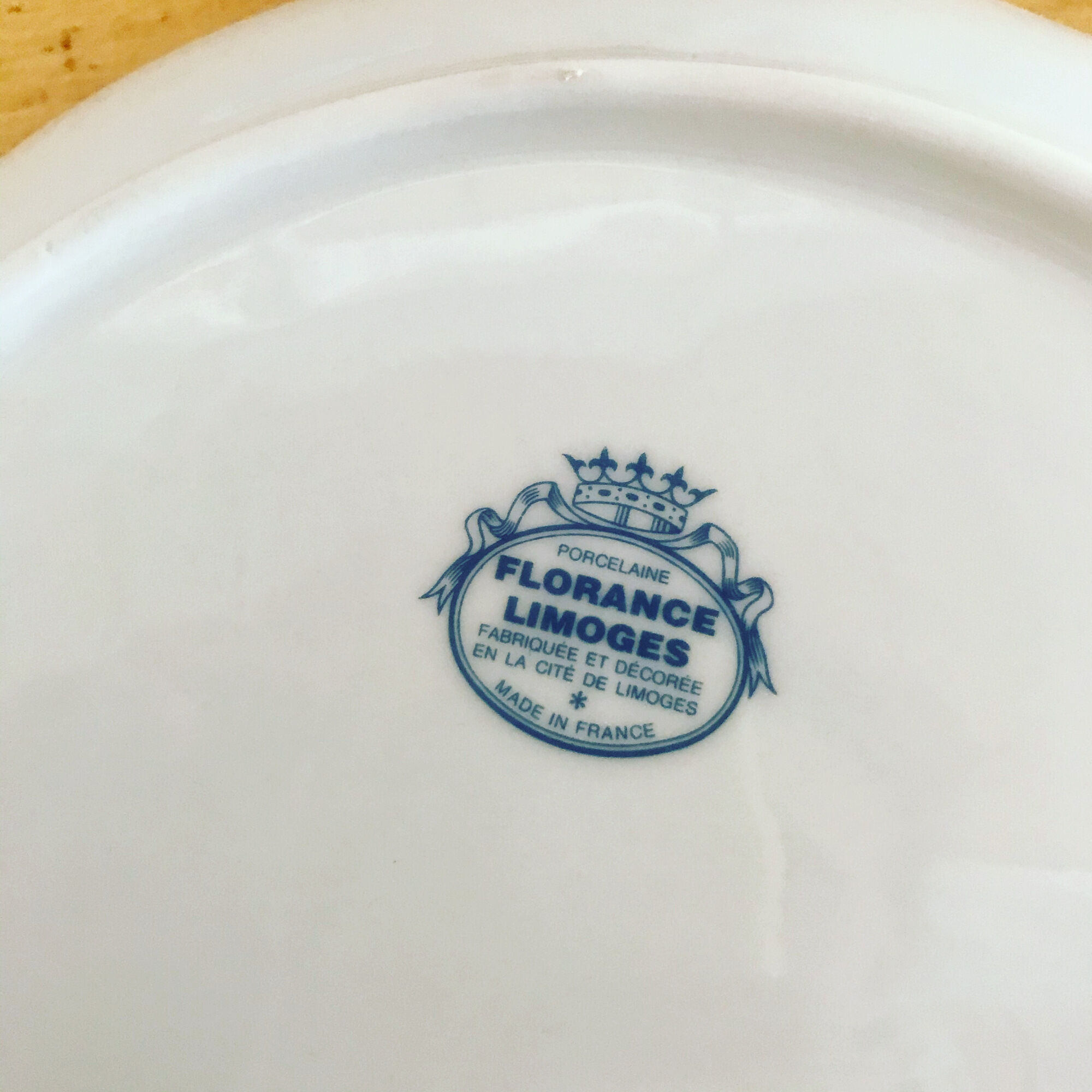 Set of 5 vintage salad plates, porcelain from Limoges