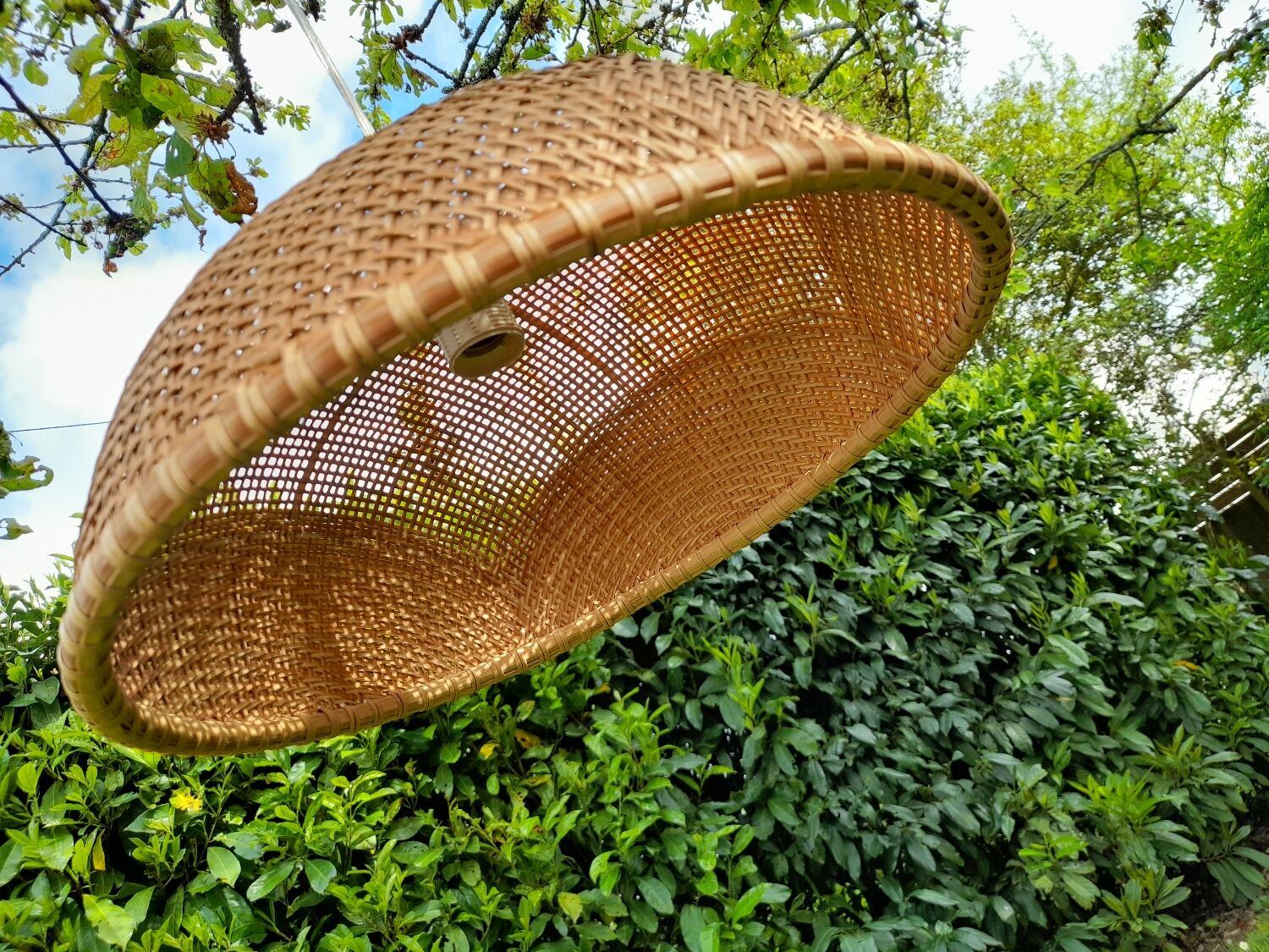 Natural rattan fiber vintage pendant lamp