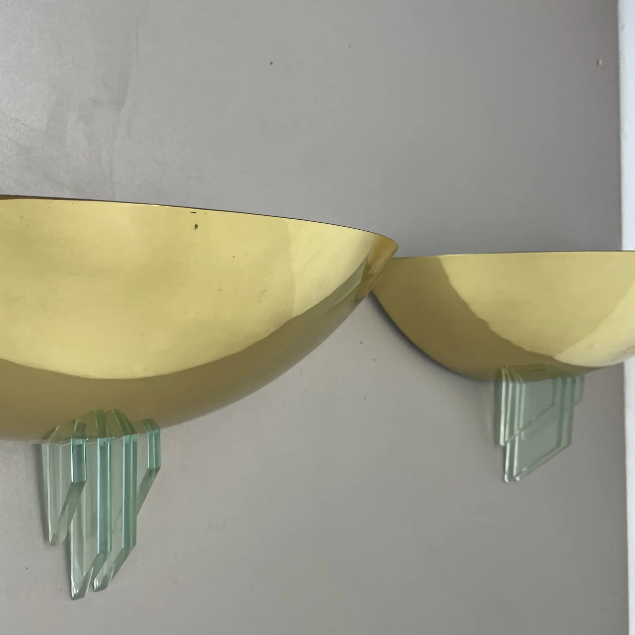 Set of two minimalist wall lights in the style of sciolari from baulmann, germany, 1980s
