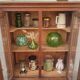 Petite armoire vitrée en chêne