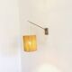 Large Sisal Shade Wall Lamp With Metal Arm, Sweden 1960S